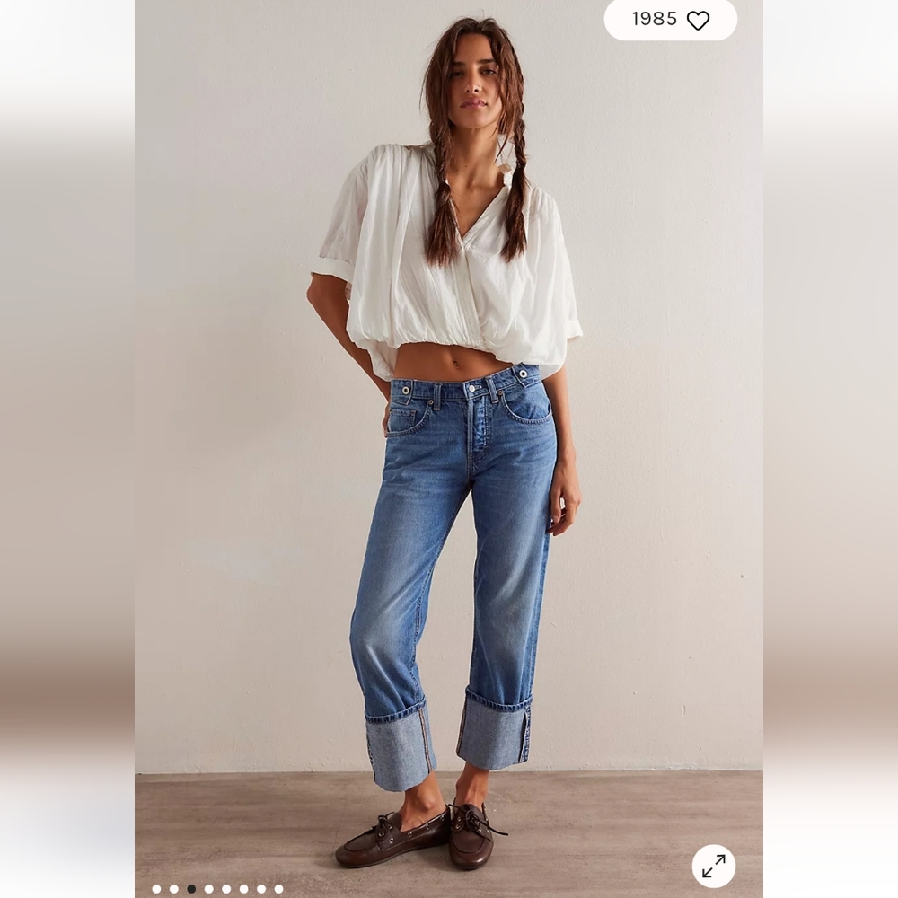 "Last Pair $203" NWT "25" Free People We The Free Slade Slim Selvedge Jeans